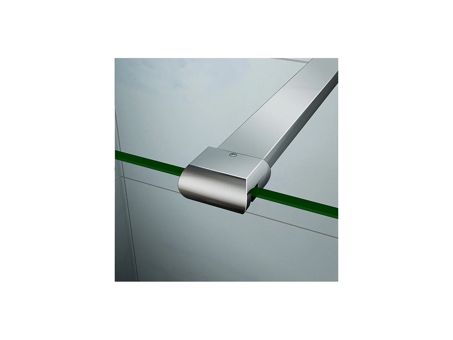 Paroi de douche à l'italienne 130+40x200cm avec retour pivotant - Verre 8mm trempé - Avec barre de fixation 140cm recoupable