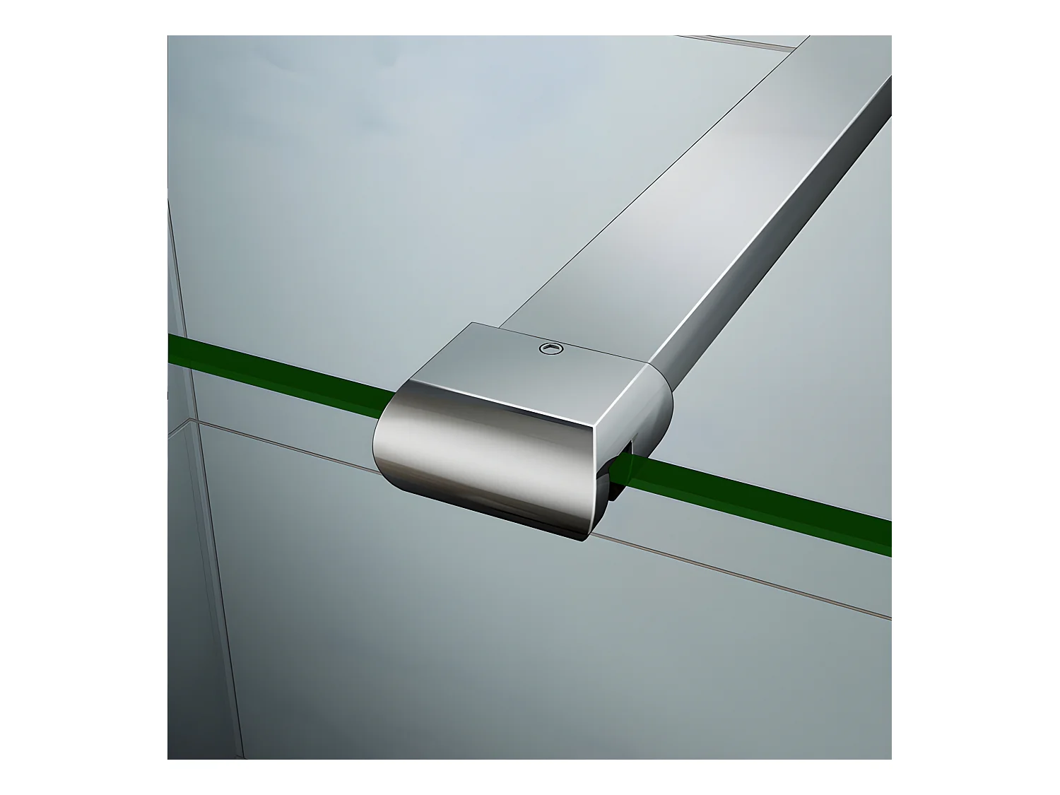 Paroi de douche à l'italienne 120+40x200cm avec retour pivotant - Verre 8mm trempé - Avec barre de fixation 90cm recoupable