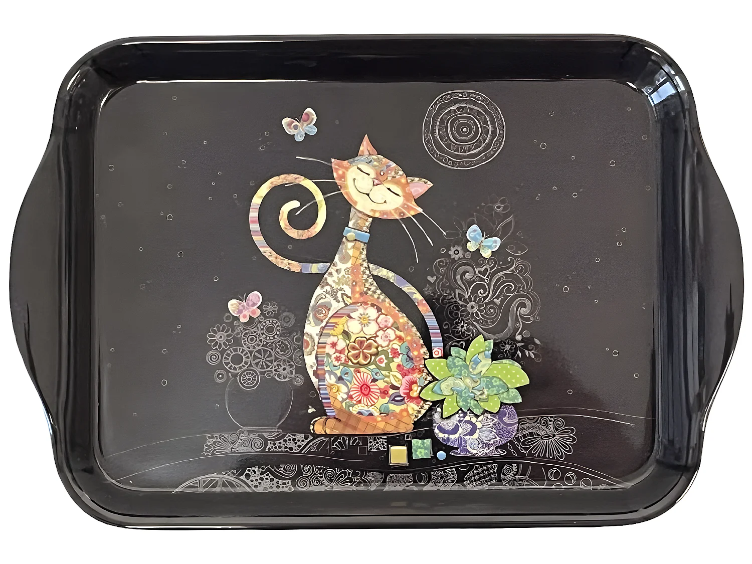 Mini plateau vide poche BUG ART JEWELS - Chat Papillons