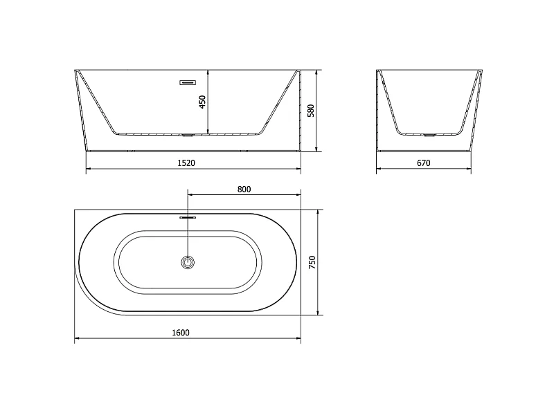 Mexen Mia vrijstaande hoekbad rechts 160 x 75 cm, wit/zwart, overloop geborsteld nikkel - 52691607575P-97