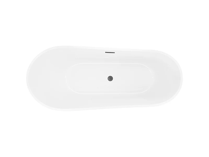 Mexen Dora fritstående badekar 170 x 75 cm, hvid, overløb børstet gun gray - 52071707500-66