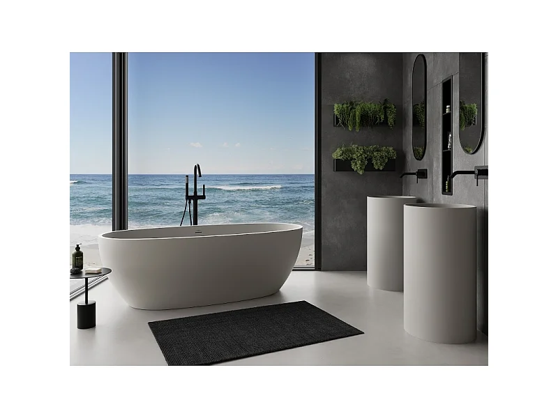 Mexen Torino wanna wolnostojąca z konglomeratu 155 x 78 cm, beton mat - 57271557861