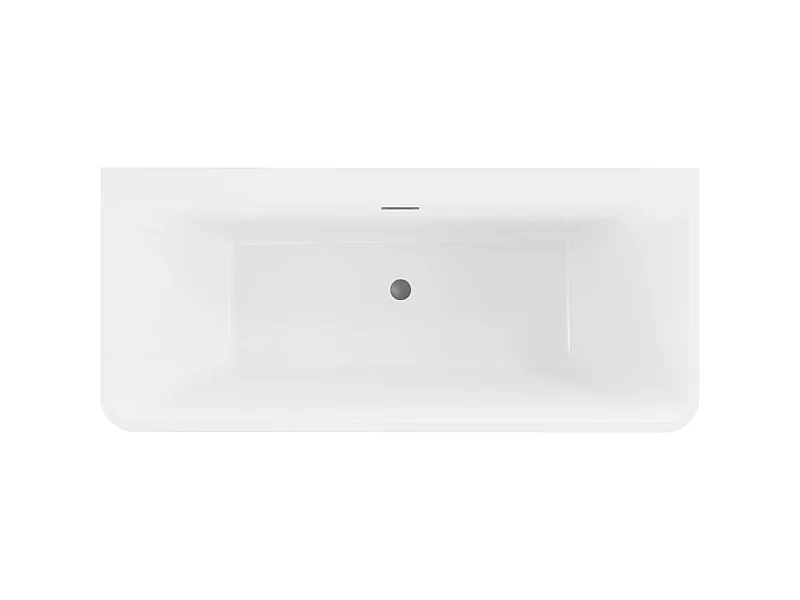 Mexen Volta freestanding wall bathtub 150 x 75 cm, white/black, gun metal overflow - 51131507575-95