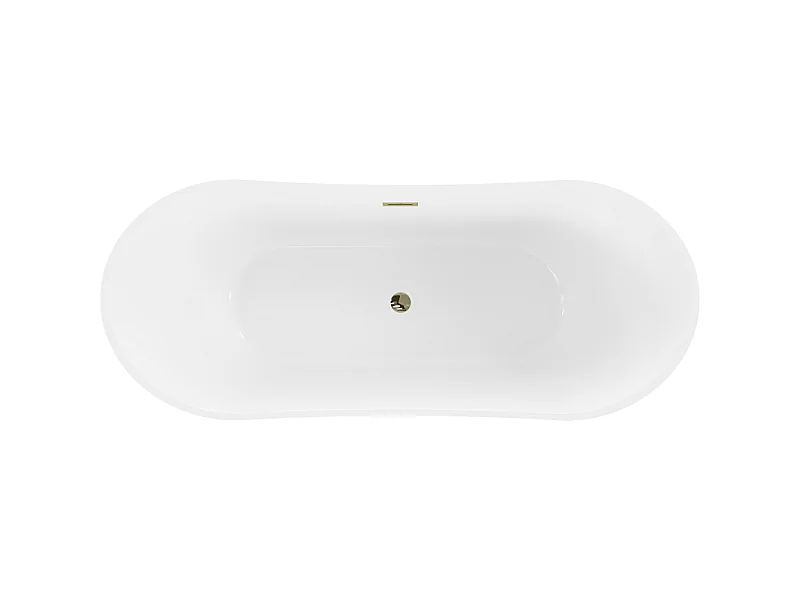 Mexen Celia freestanding bathtub 170 x 75 cm, white, gold overflow - 52331707500-50