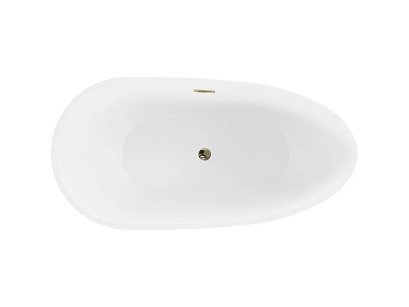 Mexen Eos samostoječa kad 150 x 75 cm, bela/črna, zlati preliv - 52471507575-50