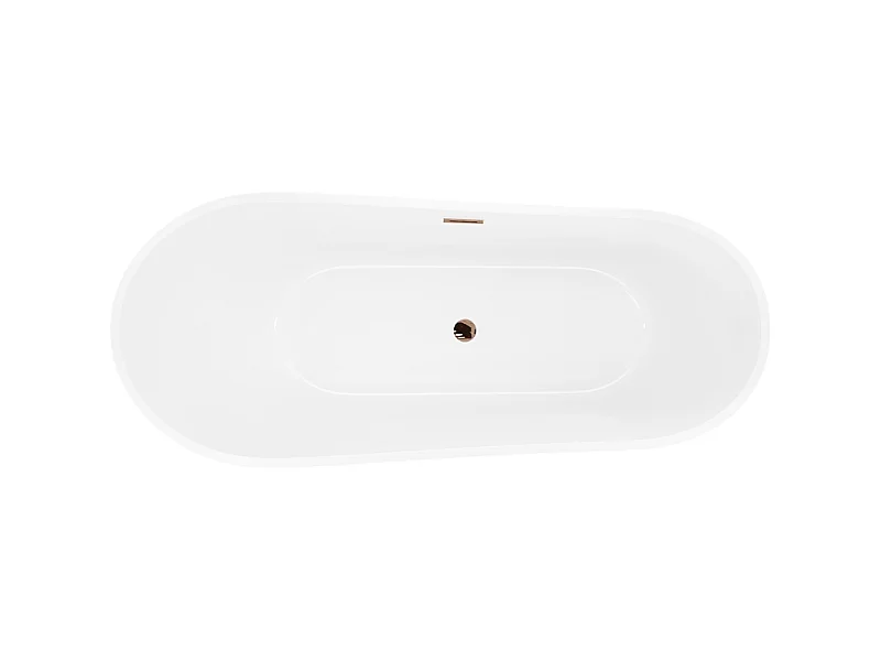 Mexen Dora baignoire autonome 150 x 75 cm, blanche, trop-plein or rose - 52071507500-60
