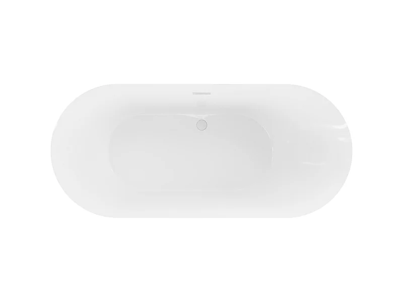 Mexen Roxy baignoire autoportante 180 x 85 cm, blanche/noire, trop-plein blanc - 51201808575-20