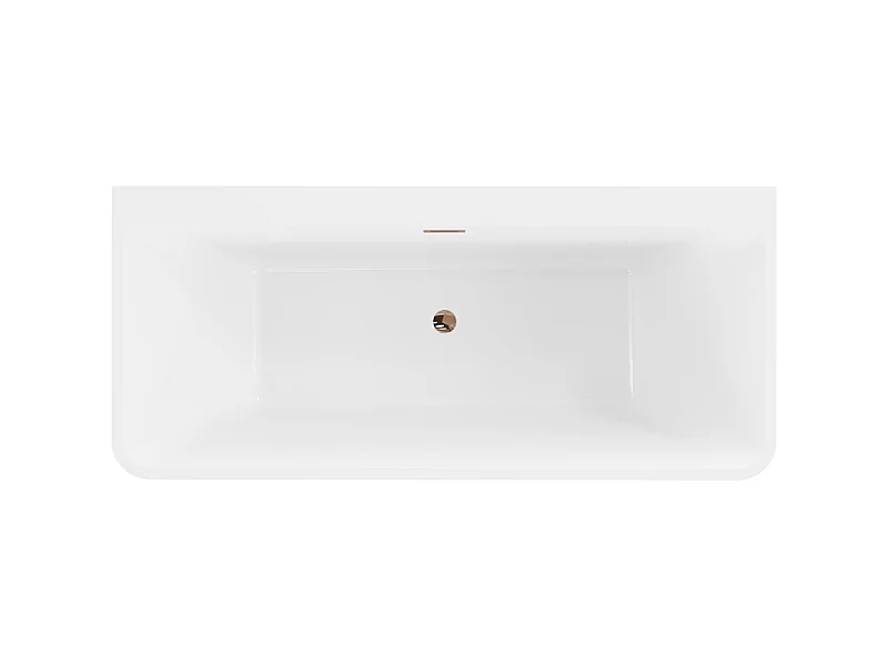 Mexen Volta freestanding wall-mounted bathtub 170 x 75 cm, white/black, rose gold overflow - 51131707575-60