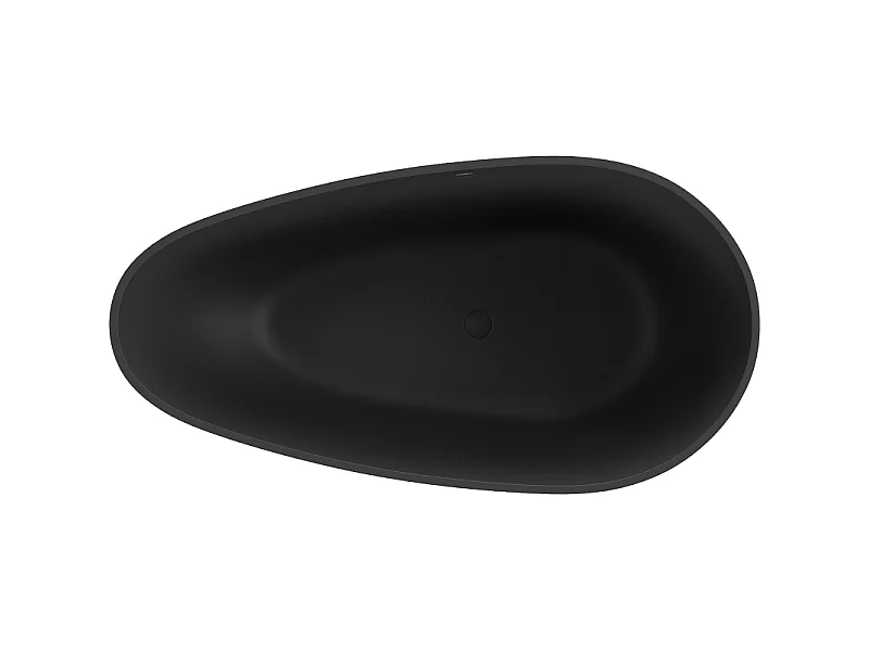 Mexen Palermo baignoire autoportante en conglomérat 150 x 78 cm, noir mat - 57211507870