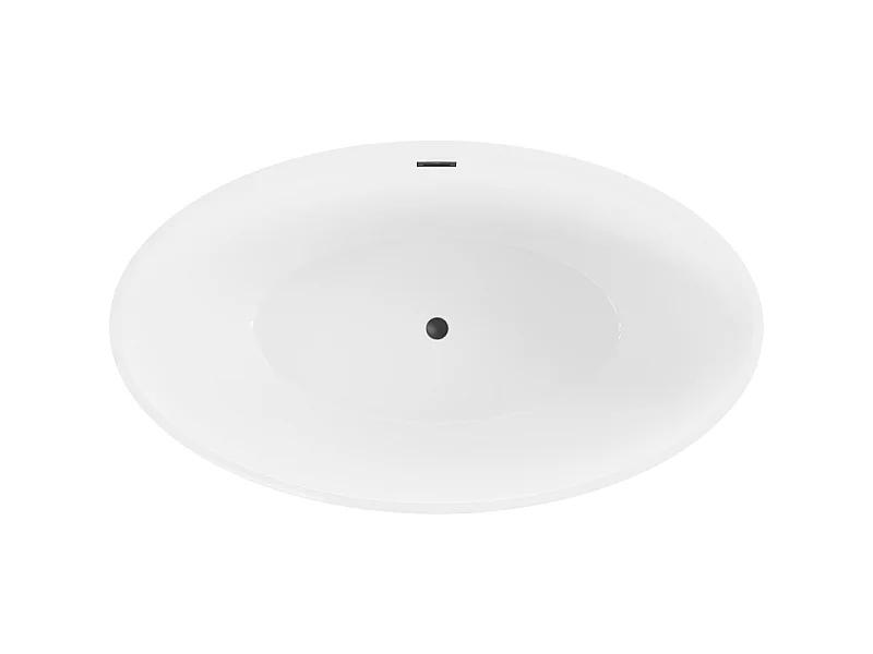 Mexen Nike baignoire autoportante 175 x 100 cm, blanche, trop-plein noir - 54071751000-70