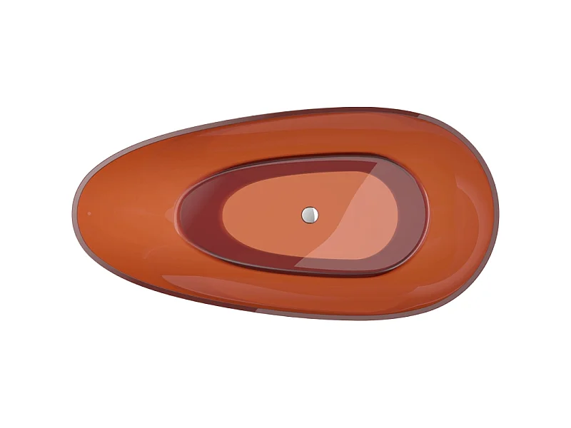 Mexen Glass earth vrijstaande transparante badkuip 170 x 85 cm, chromen plug - 58061708505