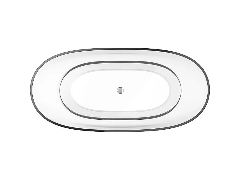 Mexen Pure Clear baignoire autoportante transparente 170 x 80 cm, bonde chromée - 58071708008