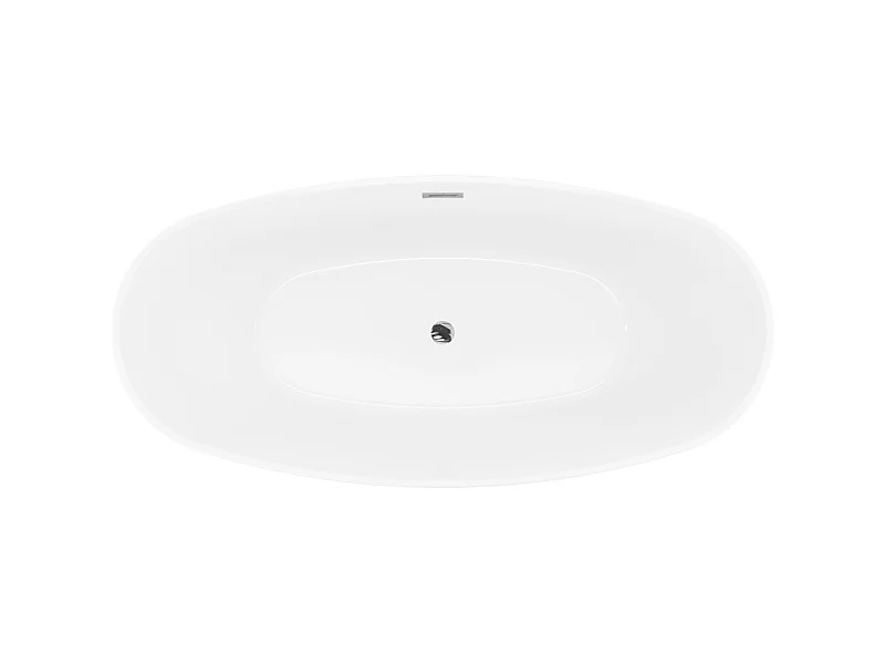 Mexen Lira vrijstaande badkuip patroon 170 x 80 cm, wit, chroom overloop - 52831708000-01