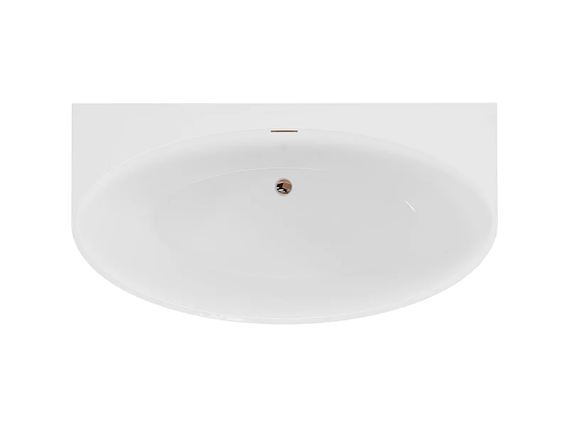 Mexen Bruna baignoire autoportante adossée 170 x 88 cm, blanc brillant, trop-plein or rose - 52731708800-60