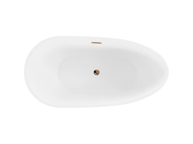 Mexen Eos stoječa kad 170 x 75 cm, bela/črna, preliv rožnato zlato - 52471707575-60
