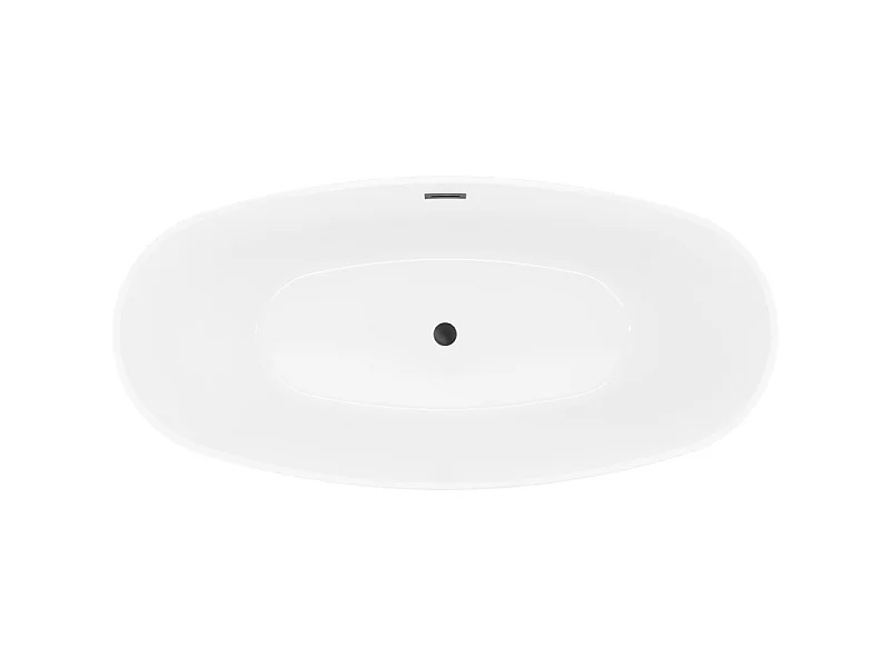 Mexen Lira fritstående badekar mønster 170 x 80 cm, hvid, sort overløb - 52831708000-70