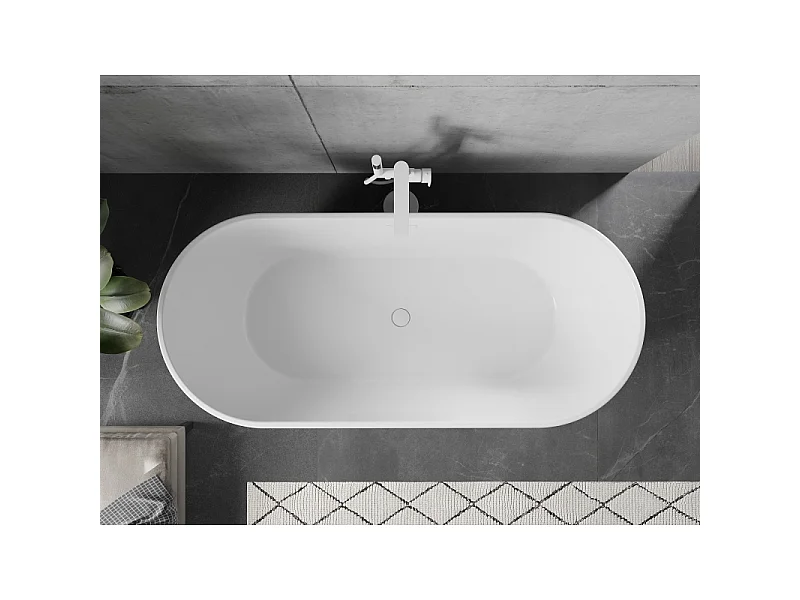 Mexen Flavia baignoire autoportante 170 x 75 cm, blanche, trop-plein blanc - 54031708000-20