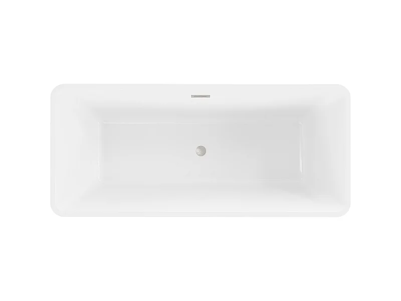 Mexen Tonia vrijstaande badkuip 170 x 75 cm, wit/zwart, overloop geborsteld nikkel - 52171707575-97