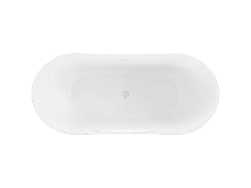 Mexen Montana freestanding bathtub 150 x 75 cm, white, white overflow - 52011507500-20