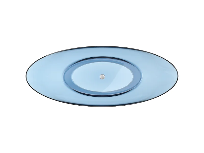 Mexen Vea baignoire autoportante transparente en denim 180 x 80 cm, bouchon chromé - 58091808007