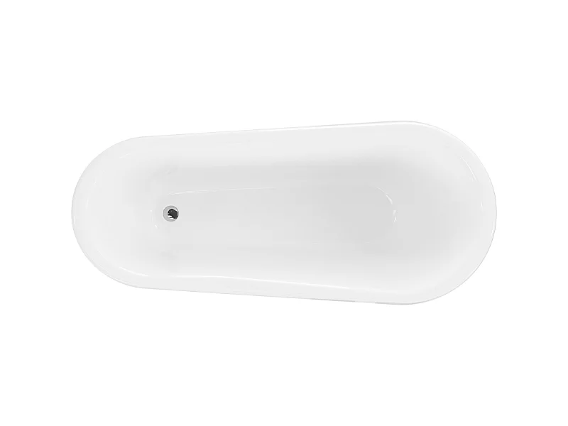 Mexen Retro prostoječa kad 170 x 75 cm, bela, kromirane noge - 53251707500-00