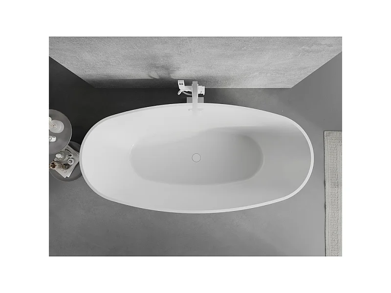 Mexen Lira vrijstaande badkuip patroon 170 x 80 cm, wit, witte overloop - 52831708000-20