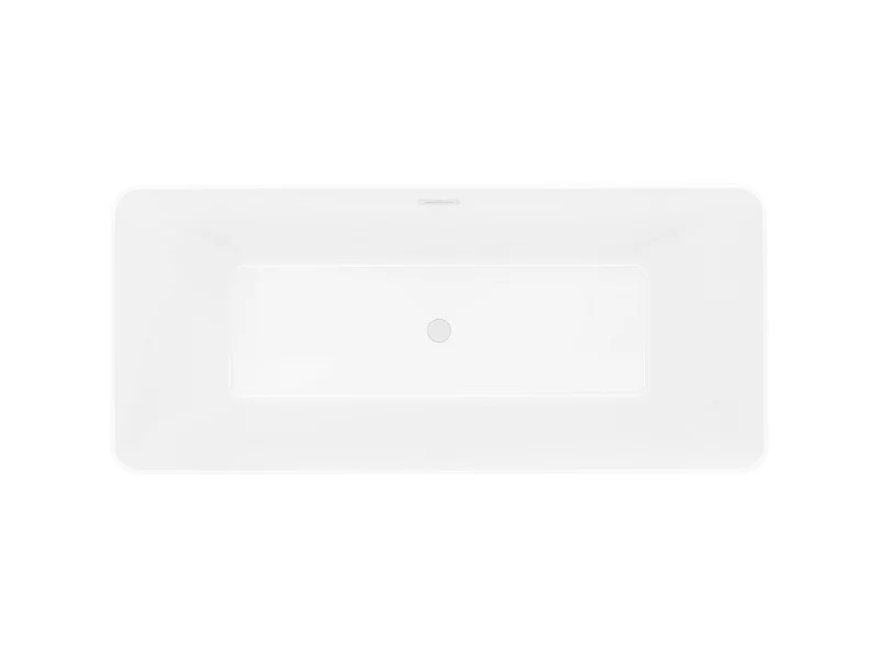 Mexen Velo Slim freestanding bathtub 170 x 75 cm, white, white overflow - 52811707500-20