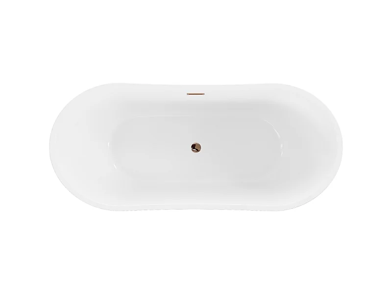 Mexen Montana freestanding bathtub 180 x 80 cm, white, rose gold overflow - 52011808000-60