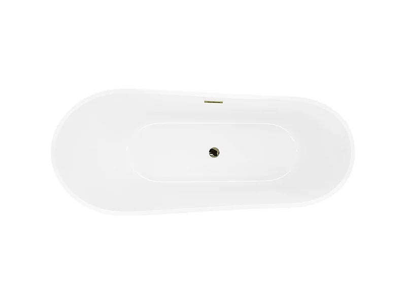 Mexen Dora baignoire îlot 170 x 75 cm, blanche, trop-plein doré - 52071707500-50