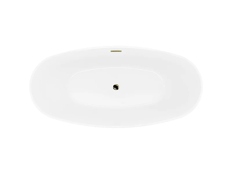 Mexen Lira vrijstaande badkuip patroon 170 x 80 cm, wit/zwart, gouden overloop - 52831708075-50