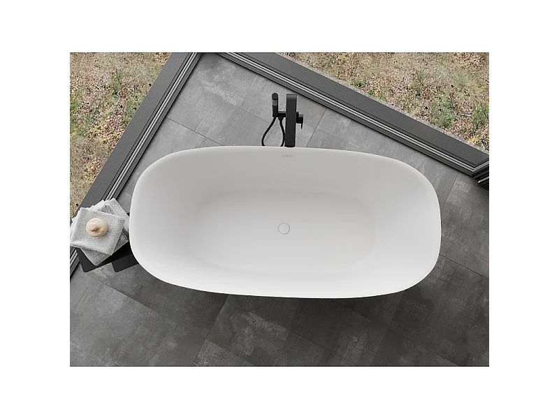 Mexen Como fritstående badekar af komposit 170 x 82 cm, hvid mat - 57311708200