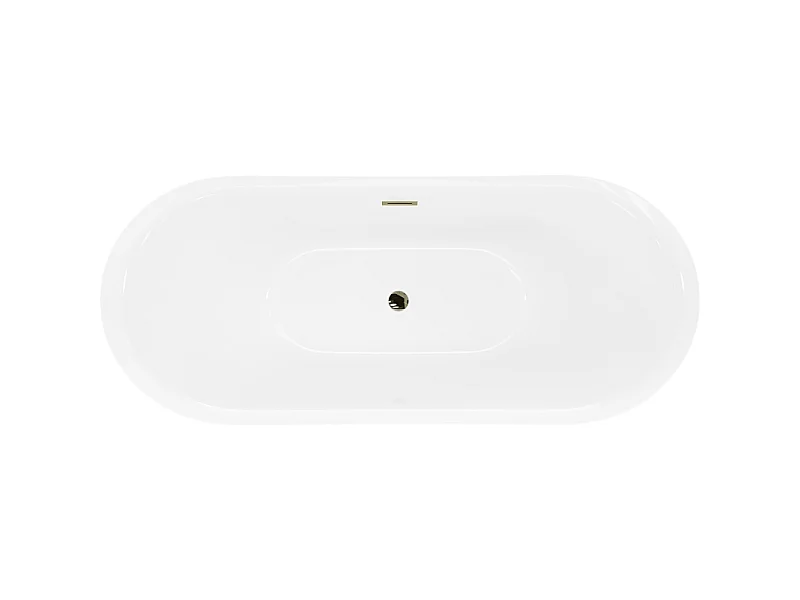 Mexen Lotos freestanding bathtub 150 x 75 cm, white, gold overflow - 52051507700-50