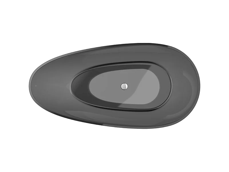 Mexen Glass baignoire autoportante noire transparente 170 x 85 cm, bouchon chromé - 58061708513