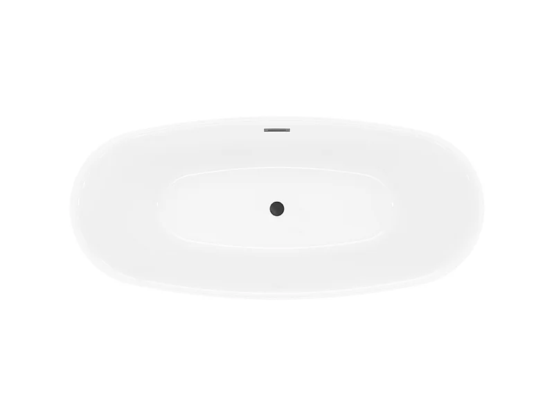Mexen Luvo Slim baignoire autoportante 170 x 75 cm, blanche, trop-plein noir - 52801707500-70