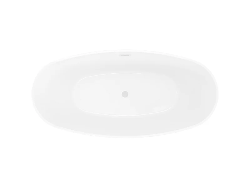 Mexen Olea vrijstaande badkuip patroon 170 x 80 cm, wit/zwart, witte overloop - 52821708075-20