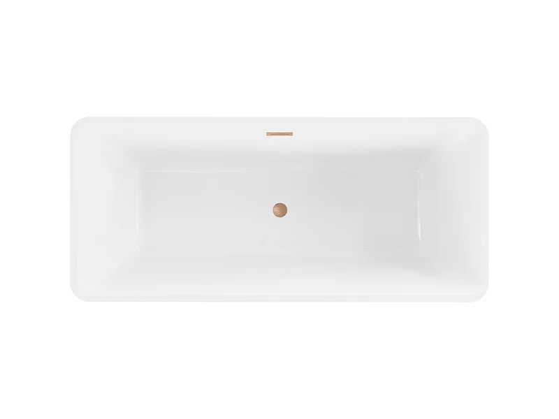 Mexen Tonia baignoire autoportante 170 x 75 cm, blanche, trop-plein en cuivre brossé - 52171707500-65
