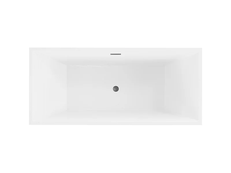 Mexen Vigo vrijstaande badkuip 178,5 x 80 cm, wit/zwart, overloop gun gray geborsteld - 51251788075-66