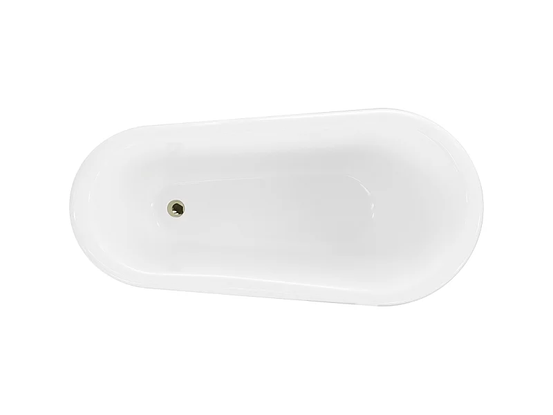 Mexen Retro free-standing bath 150 x 73 cm, white, gold legs - 53251507300-50