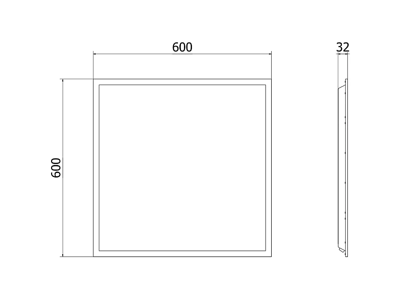 Mexen Brill+ panel sufitowy LED podtynkowy 60 x 60 cm, 48W, Neutralna - 4000K, 5280 lm, biały - L201-060-060-4840-20