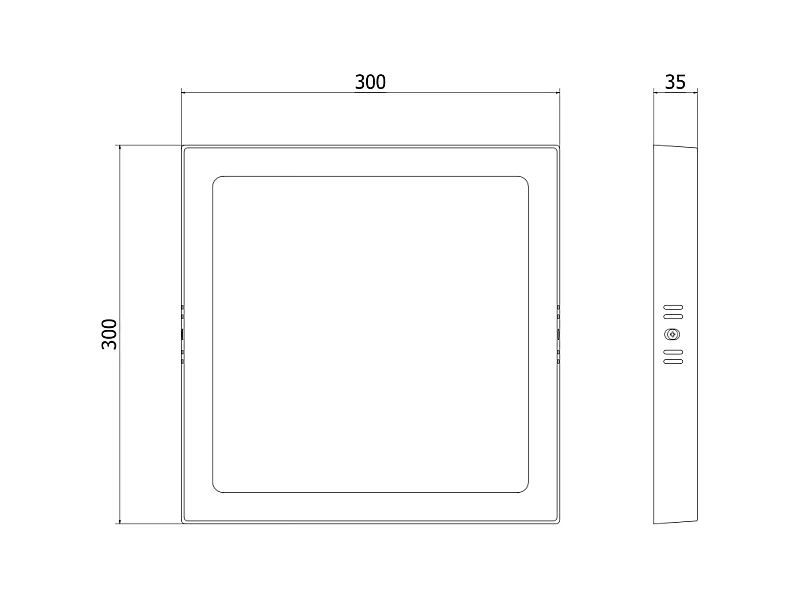 Mexen LDSS plafon sufitowy LED natynkowy 30 x 30 cm, 24W, Neutralna - 4000K, 2640 lm, biały - L213-030-2440-20