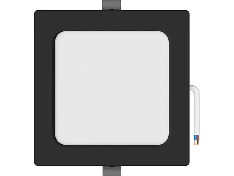 Mexen LDRR panel sufitowy downlight LED wpuszczany 14 x 14 cm, 9W, Neutralna - 4000K, 720 lm, czarny - L211-014-0940-70