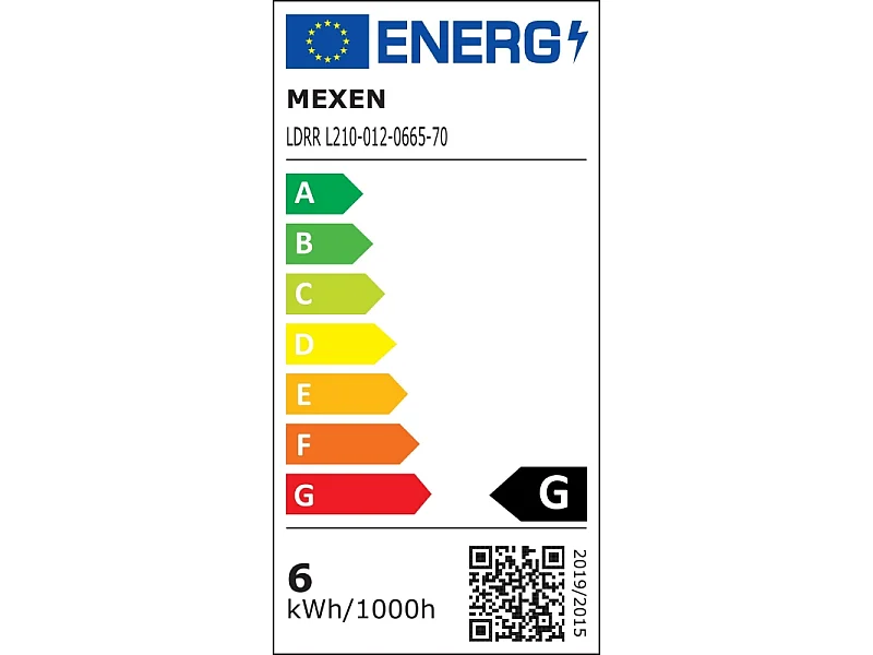 Mexen LDRR panel sufitowy downlight LED wpuszczany fi 12 cm, 6W, Zimna - 6500K, 450 lm, czarny - L210-012-0665-70