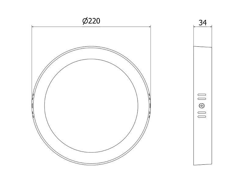 Mexen LDSR plafon sufitowy LED natynkowy fi 22 cm, 18W, Neutralna - 4000K, 1980 lm, biały - L212-022-1840-20