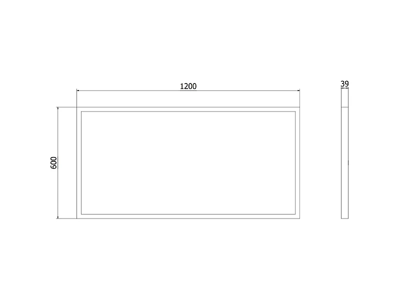 Mexen Brill-S panel sufitowy LED natynkowy 120 x 60 cm, 60W, Neutralna - 4000K, 7200 lm, biały - L207-120-060-6040-20