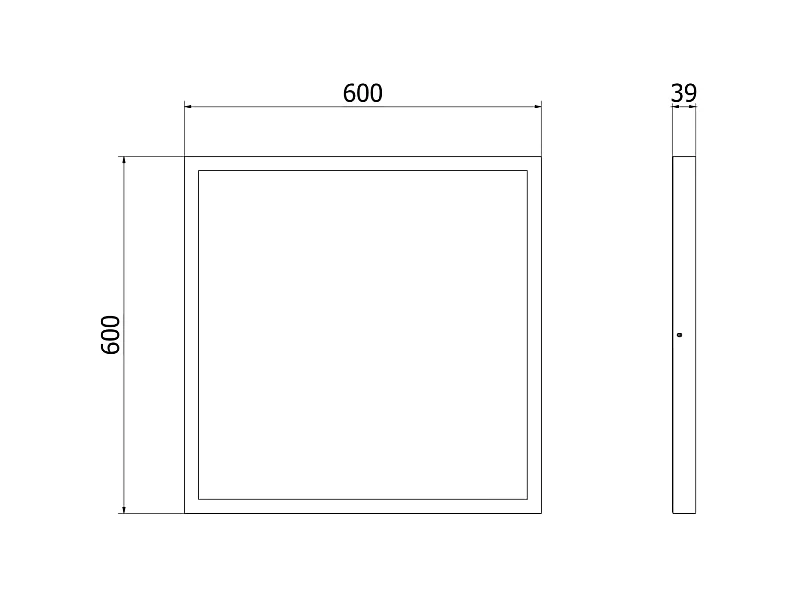 Mexen Brill-S panel sufitowy LED natynkowy 60 x 60 cm, 40W, Neutralna - 4000K, 4000 lm, biały - L205-060-060-4040-20