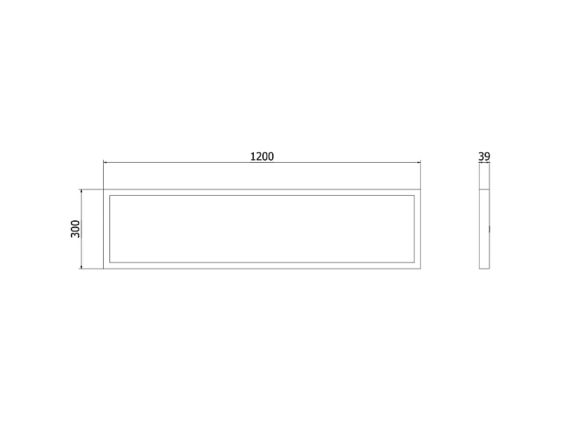 Mexen Brill-S panel sufitowy LED natynkowy 120 x 30 cm, 36W, Neutralna - 4000K, 3960 lm, czarny - L207-120-030-3640-70