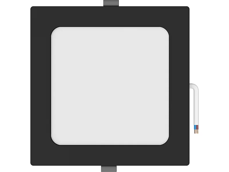 Mexen LDRR panel sufitowy downlight LED wpuszczany 17 x 17 cm, 12W, Neutralna - 4000K, 1320 lm, czarny - L211-017-1240-70