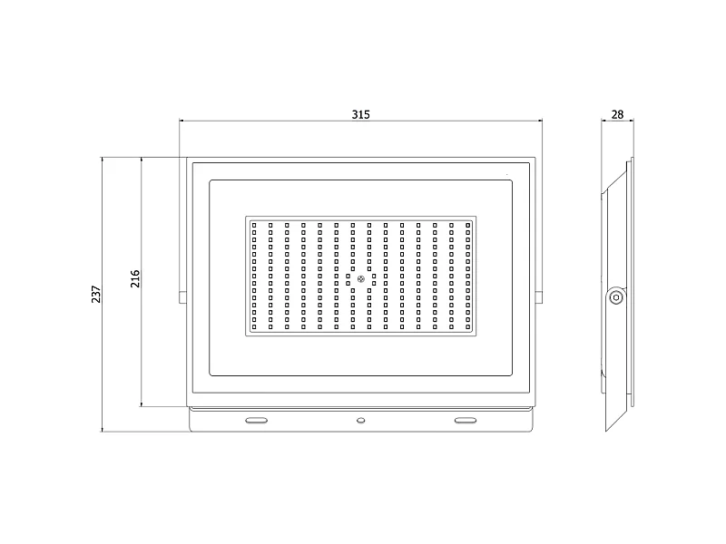 Mexen Luxpro naświetlacz LED, 150W, Neutralna - 4000K, 13500 lm, czarny - L230-150-40-70
