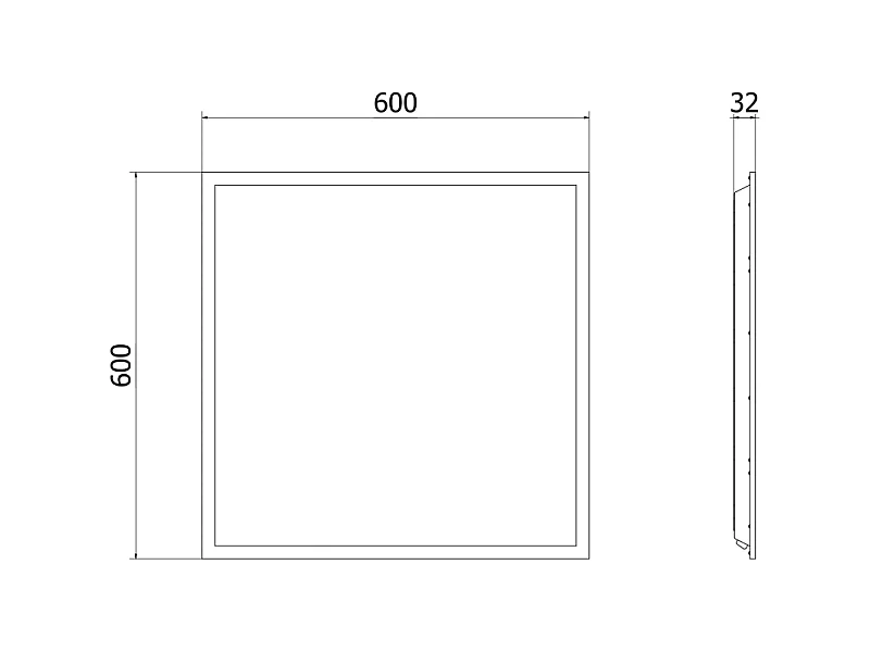 Mexen Brill-S panel sufitowy LED podtynkowy 60 x 60 cm, 36W, Neutralna - 4000K, 4320 lm, biały - L202-060-060-3640-20