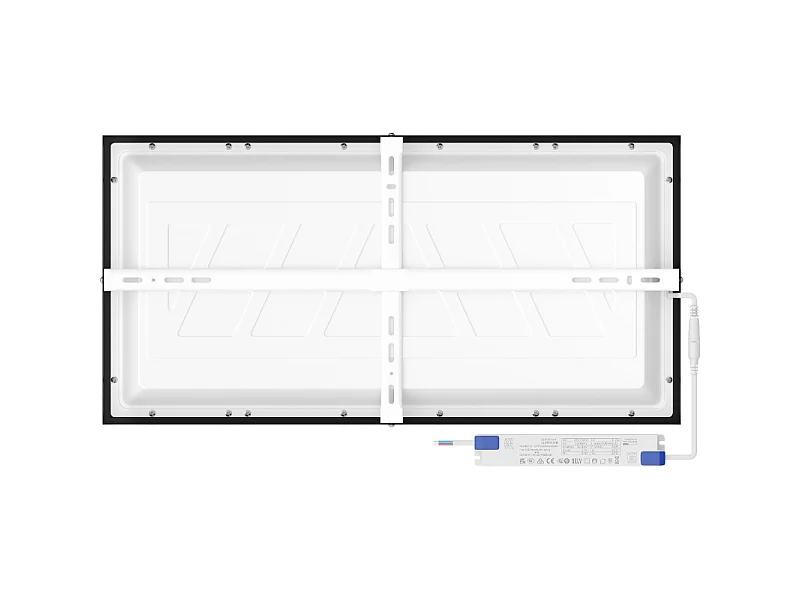 Mexen Brill-S panel sufitowy LED natynkowy 60 x 30 cm, 24W, Neutralna - 4000K, 2640 lm, czarny - L207-060-030-2440-70